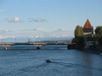 Puente y torre del rio Rin